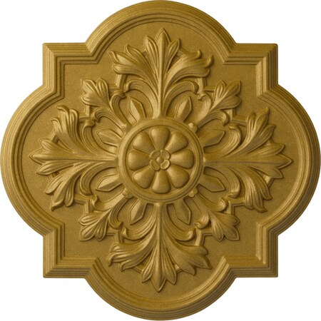 Ekena Millwork Bonetti Ceiling Medallion (Fits Canopies up to 5 1/8"), Hand-Painted Pharaohs Gold, 20"OD x 1 3/4"P CM20BOPGS